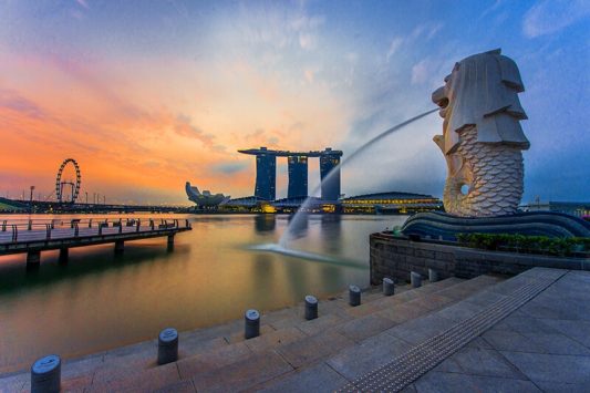 Công viên sư tử biển Merlion Park tour tàu biển