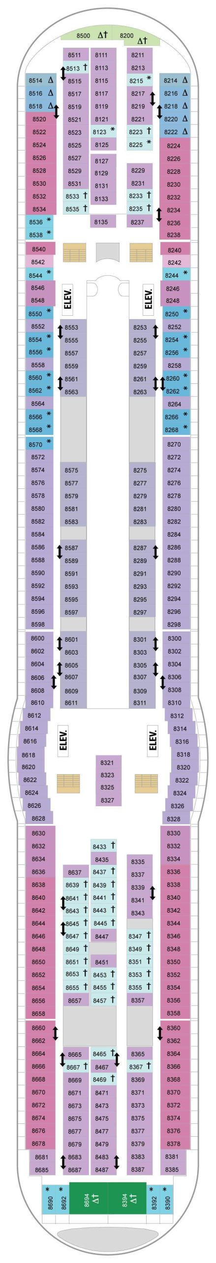Sơ đồ boong 8 tàu Voyager of the Seas