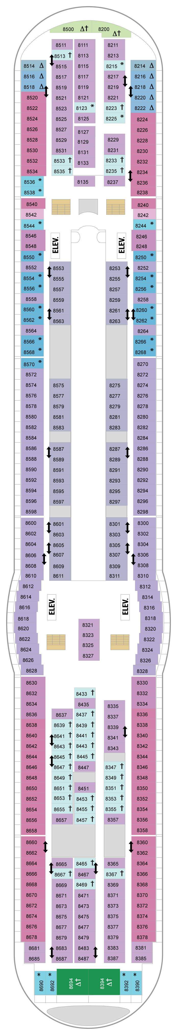 Sơ đồ boong 8 tàu Voyager of the Seas