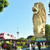 Tượng sư tử biển biểu tượng singapore du lịch du thuyền