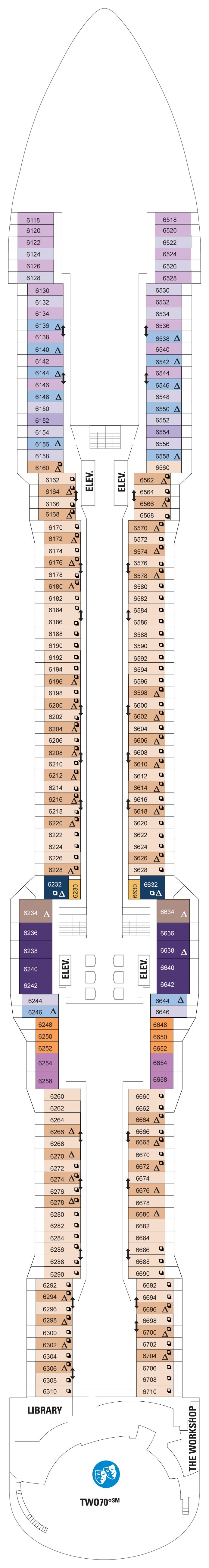 Sơ đồ boong 6 tàu Quantum of the Seas