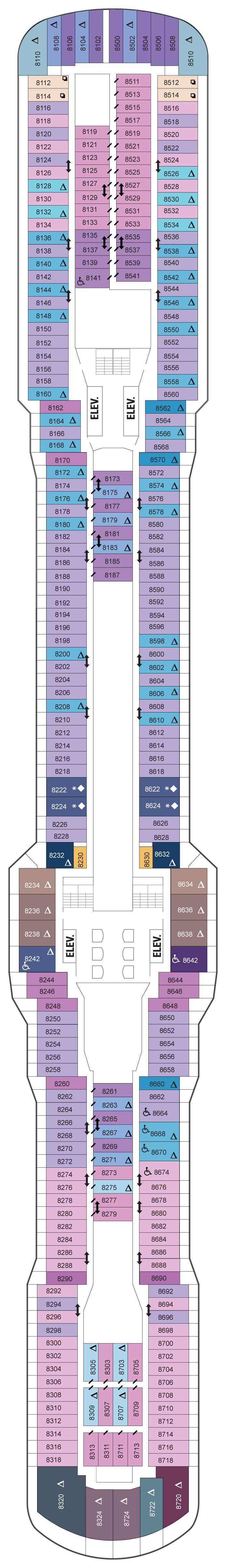 Sơ đồ boong 8 tàu Quantum of the Seas