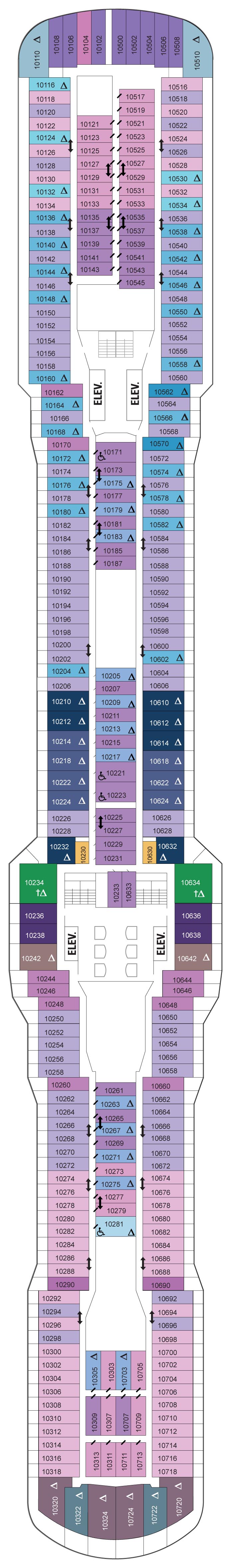 Sơ đồ boong 10 tàu Quantum of the Seas