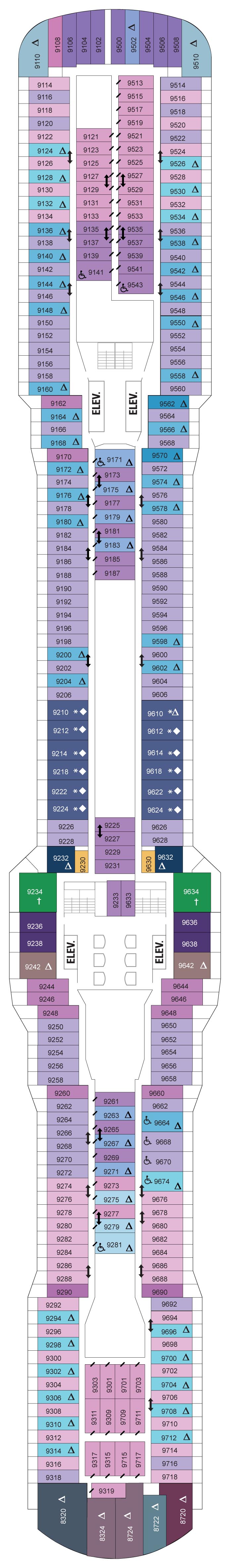 Sơ đồ boong 9 tàu Quantum of the Seas